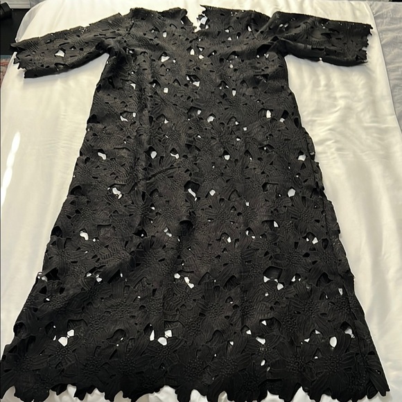 4Our Dreamers Black Floral Eyelet Maxi Dress - Picture 1 of 6